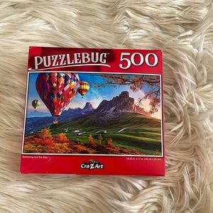 Cra Z art puzzle bug colorful 500 piece hot air balloon puzzle balloon in alps